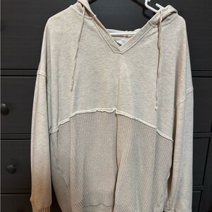 Time and Tru V-Neck Cream Sweater